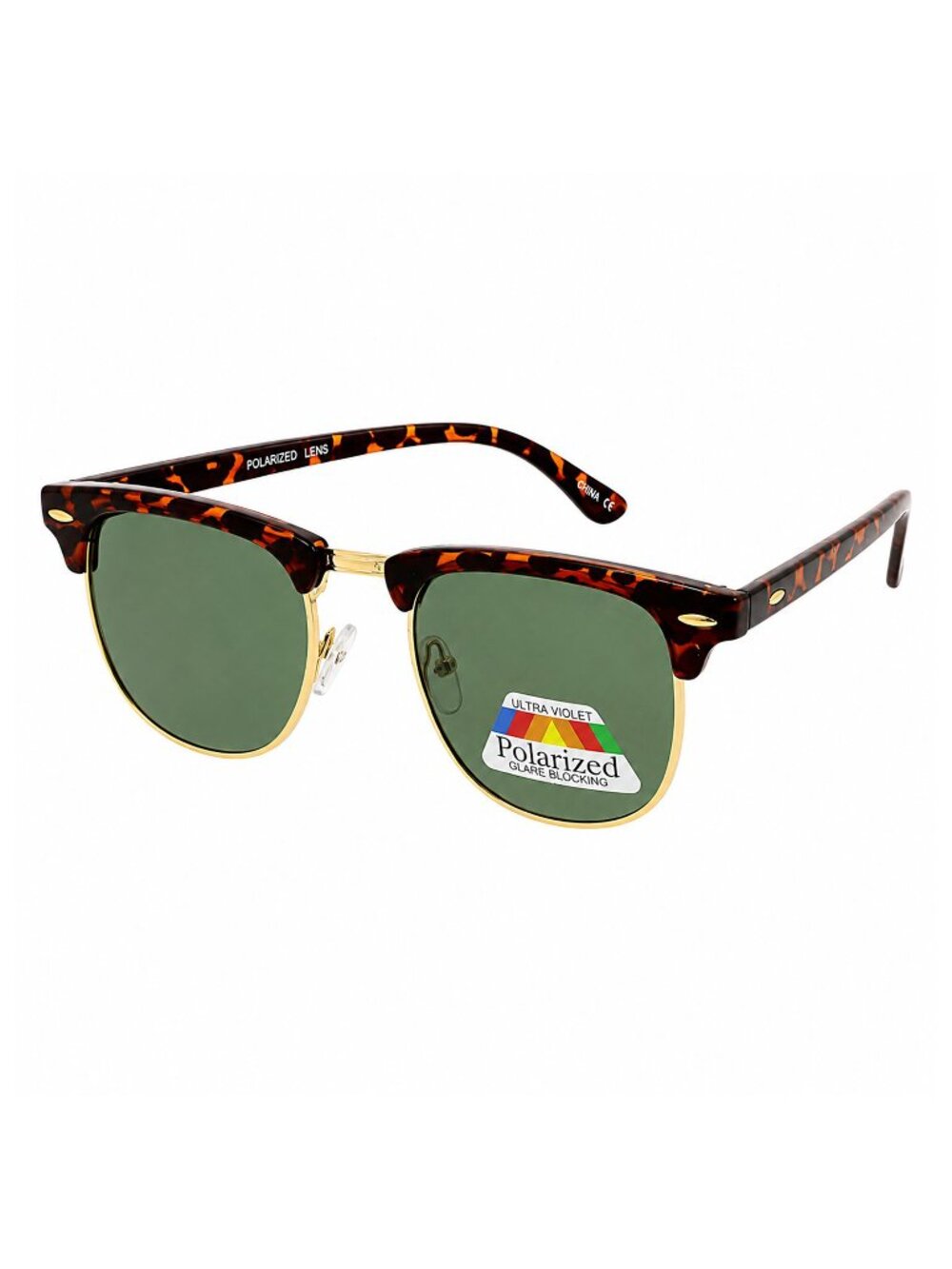 Inovli Clubber Polarized Sunglasses Men Women Classic Browline Retro Fashion UV